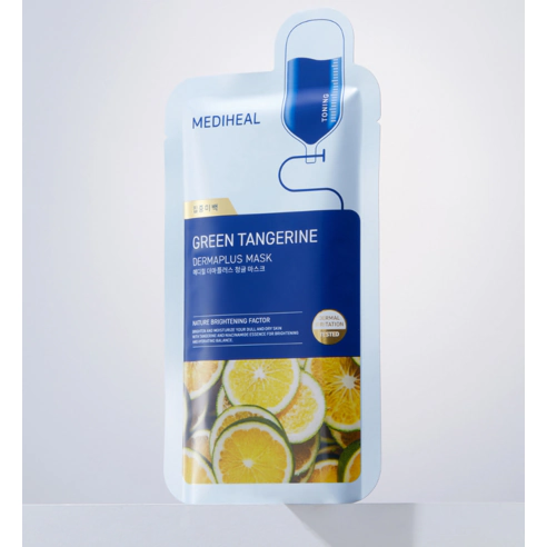 Green Tangerine Dermaplus Mask, 10ea, 1pack - Image 2