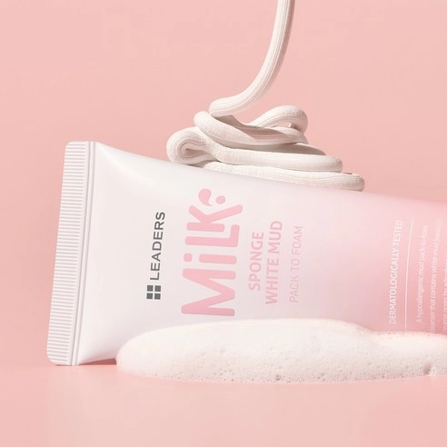 Leaders Milk Sponge White Mud Pack to Foam, 120g+120g - Image 2