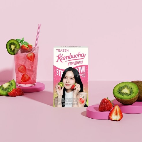 [UK EXCLUSIVE] Kombucha [Strawberry Kiwi], 10ea+10ea, 1pack - Image 2