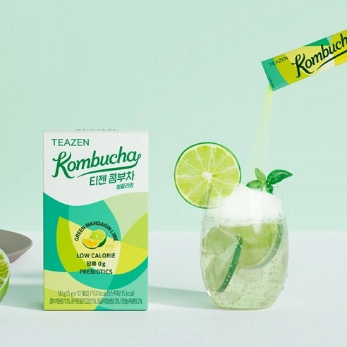 [UK EXCLUSIVE] Kombucha [Green Tangerine Lime], 10ea, 1pack - Image 2