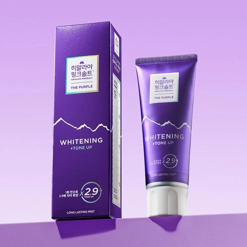 Himalaya Pink Salt The Purple Whitening Tone-Up Toothpaste, 100g+100g+100g - Image 2