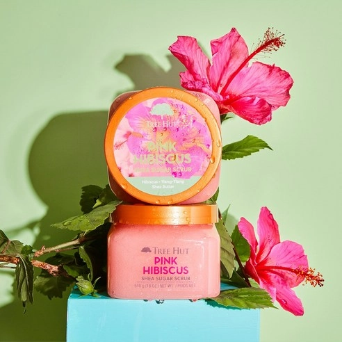 Shea Sugar Scrub [Pink Hibiscus], 510g, 1pack - Image 3