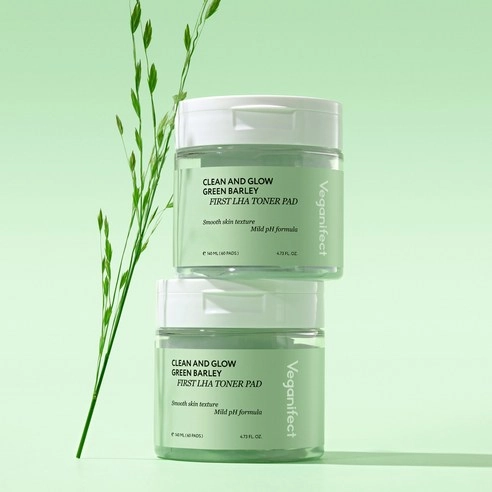Clean & Glow Green Barley First LHA Toner Pad, 60ea, 1pack - Image 7