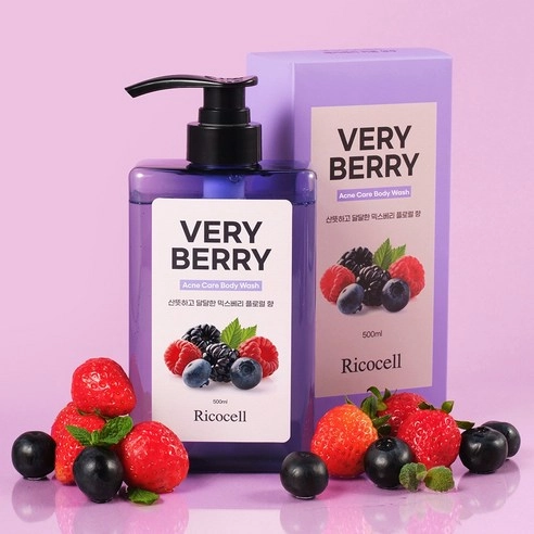 Very Berry Acne Relief Body Wash, 500ml, 1pack - Image 4