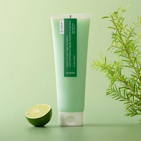 Tea Tree & Lime Vegan Oily Scalp Cooling Hair Loss Care Capsule Scalp Pack, 250ml, 1pack - Image 2