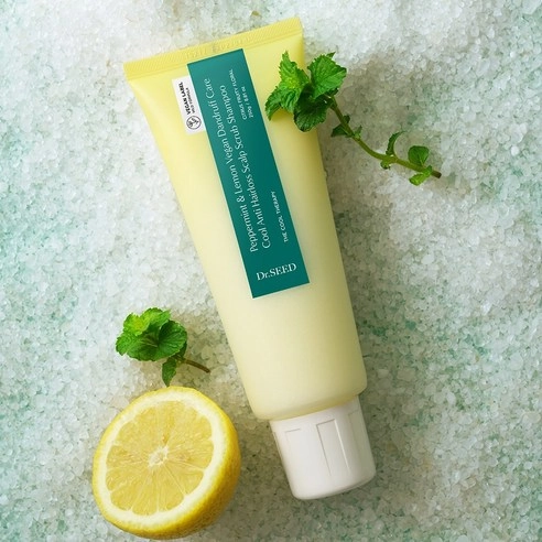 Peppermint and Lemon Vegan Dandruff Care Cool Anti Hairloss Scalp Scrub Shampoo, 250g, 1pack - Image 3