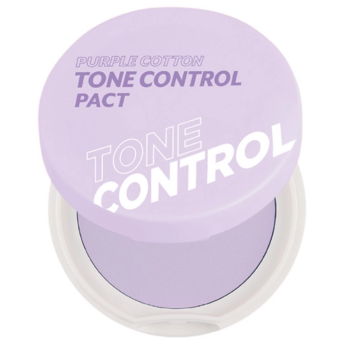 Purple Cotton Tone Control Pact, 9.5g, 1pack - Image 2