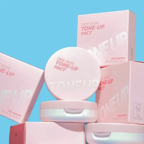 Pink Blur Tone-up Pact, 10g, 1pack - Image 3