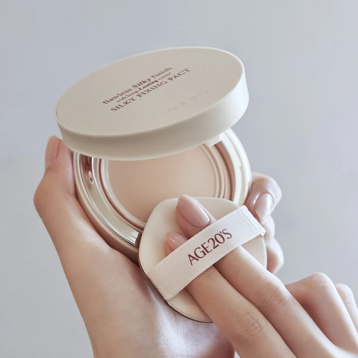 Silky Fixing Pact [SPF50+/PA++++], 2ea, No.21 Light Beige, 1set - Image 2