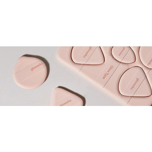 Tearing Palette Puffs [Moist Beige], 8pcs, Beige, 1pack - Image 2