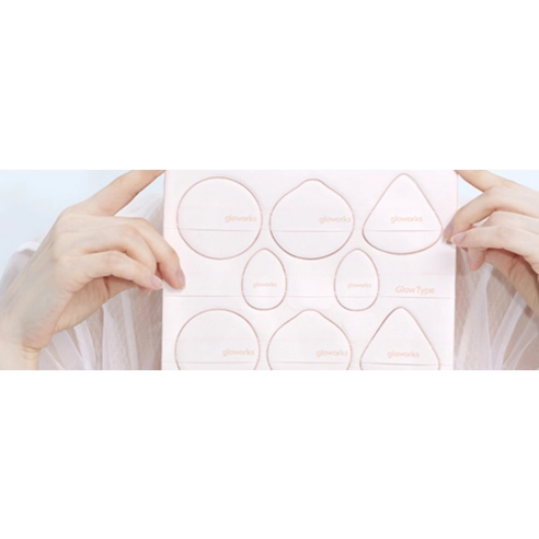 Tearing Palette Puffs [Moist Beige], 8pcs, Beige, 1pack - Image 4