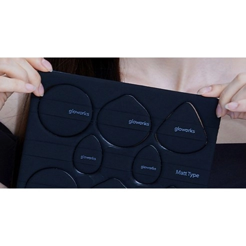 Tearaway Palette Puff [Matte Black], Black, 8ea - Image 7