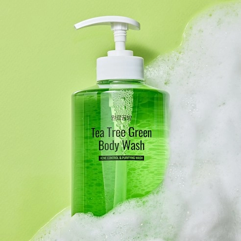 Tea Tree Green Body Wash, 500ml, 1pack - Image 2