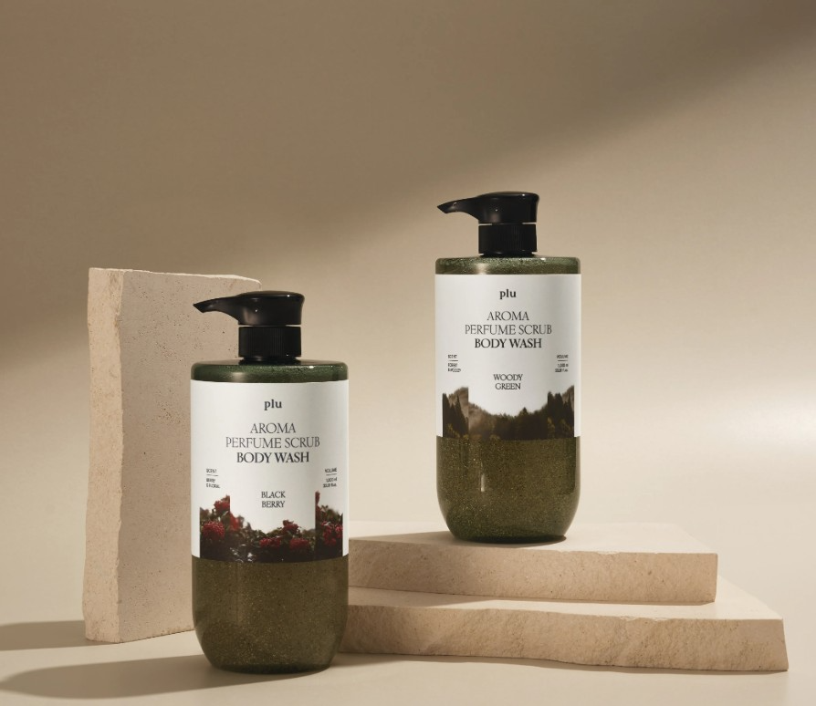 Aroma Perfume Scrub Body Wash [Woody Green], 1000ml+1000ml - Image 2