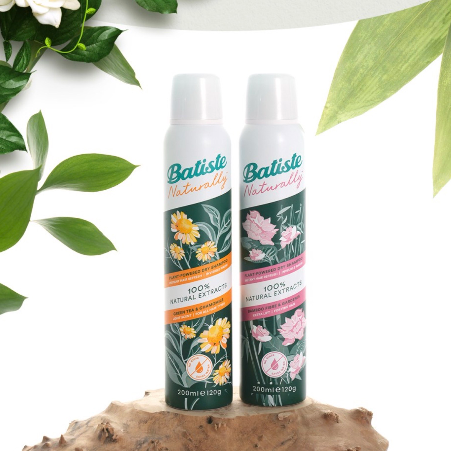Natural Dry Shampoo [Green Tea & Chamomile], 200ml, 1pack - Image 2