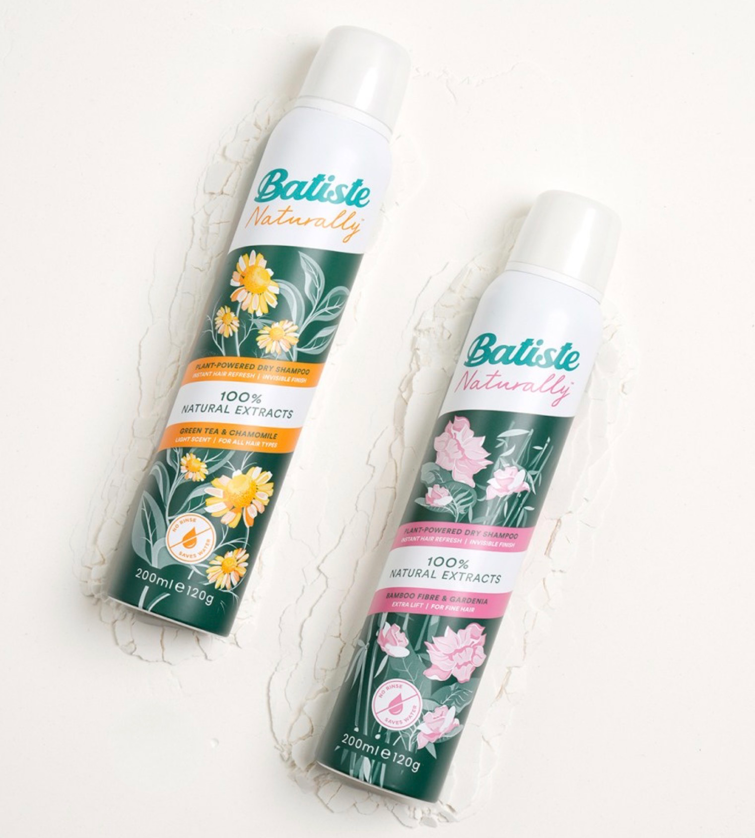 Natural Dry Shampoo [Green Tea & Chamomile], 200ml, 1pack - Image 3