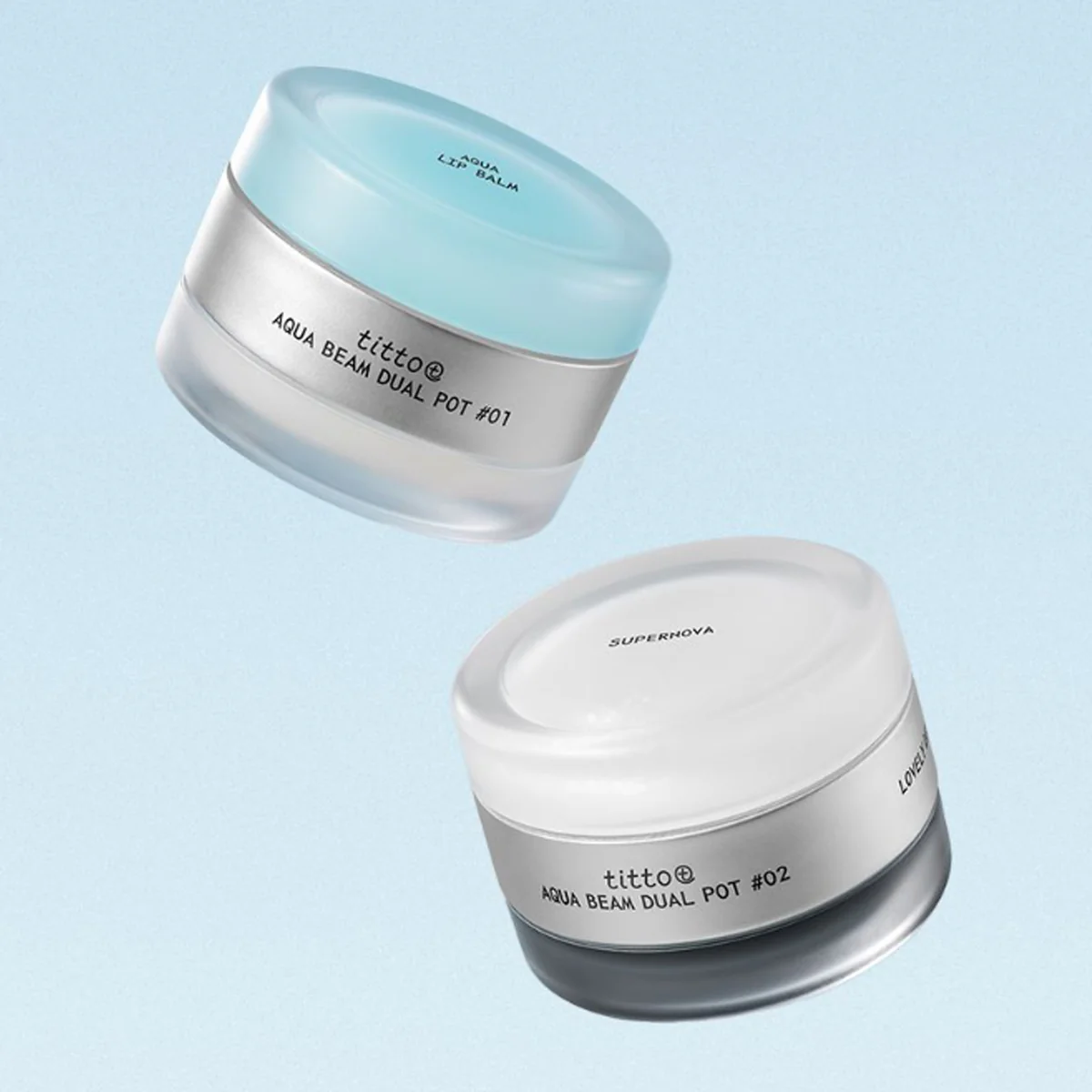 Aqua Beam Dual Pot, 10g, Shine Beam Plumper + Aqua Lip Balm, 1pack - Image 2