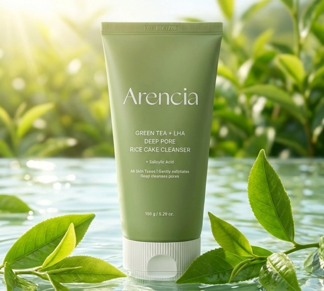 Green Tea + LHA Deep Pore Rice Cake Cleanser, 150ml, 1pack - Image 2