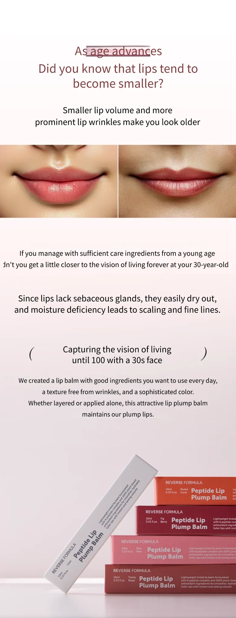 Peptide Lip Plump Balm, 10ml, Clear, 1pack