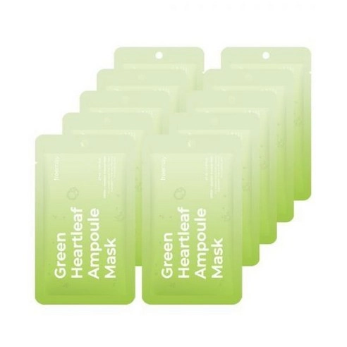 Green Heartleaf Ampoule Mask, 10ea, 1pack - Image 2