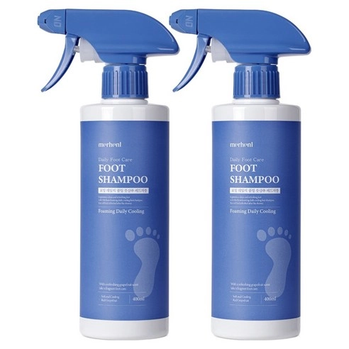 Foaming Daily Cooling Foot Shampoo [Red Grapefruit], 400ml*2, 1set - Image 2