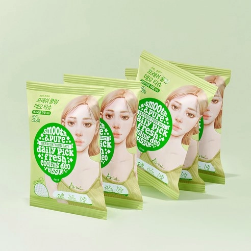 Smooth & Pure Fresh Cooling Deo Tissue, 20ea+20ea - Image 8