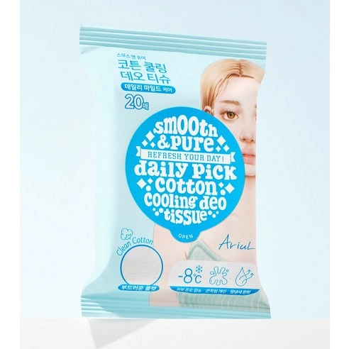 Smooth & Pure Cotton Cooling Deo Tissue, 100g, 2packs - Image 3