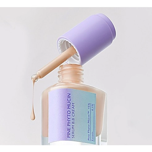 Layering Fit Pine Phyto-Mucin Serum BB Cream [SPF50+/PA++++], 30ml, Bran, 1pack - Image 4