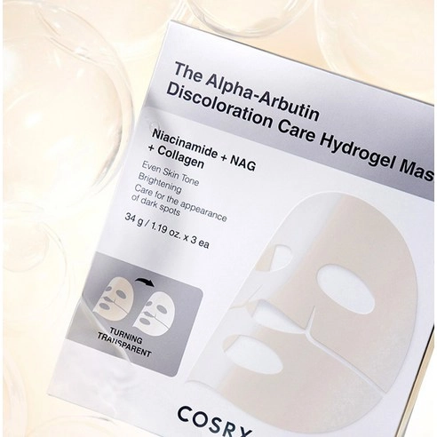 The Alpha Arbutin Discoloration Care Hydrogel Mask, 34g*3ea, 1pack - Image 3