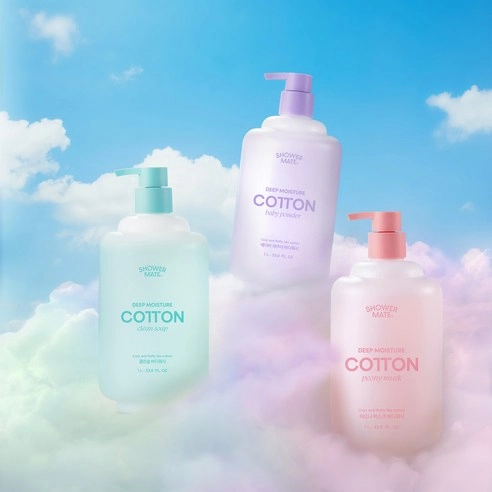 Deep Moisture Cotton Body Wash [Clean Soap Scent], 1,000ml, 1pack - Image 2