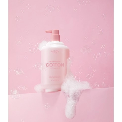 Deep Moisture Cotton Body Wash [Peony Musk Scent], 1,000ml, 1pack - Image 3