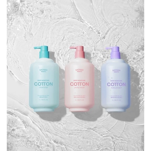 Deep Moisture Cotton Body Wash [Peony Musk Scent], 1,000ml, 1pack - Image 6