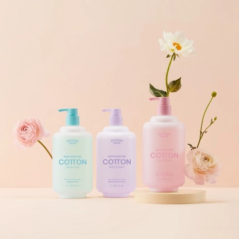 Deep Moisture Cotton Body Wash [Peony Musk Scent], 1,000ml, 1pack - Image 7