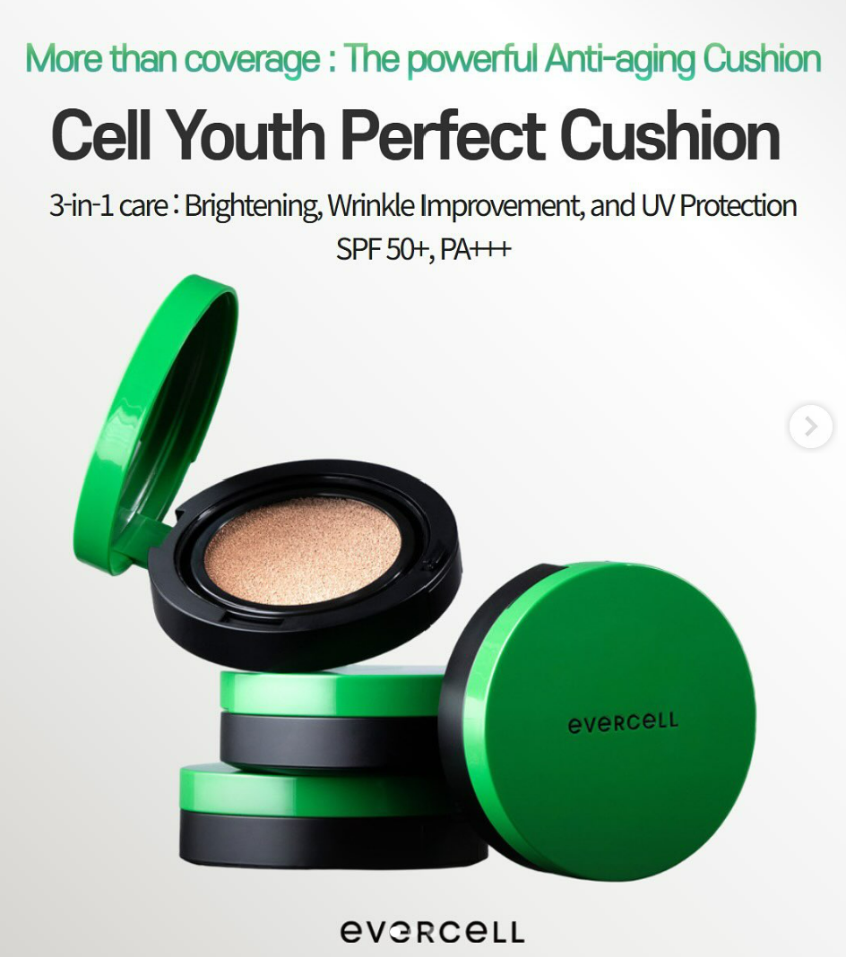 Cell Youth Perfect Cushion [SPF50+/PA+++], 14g+14g, 21 Light, 1pack