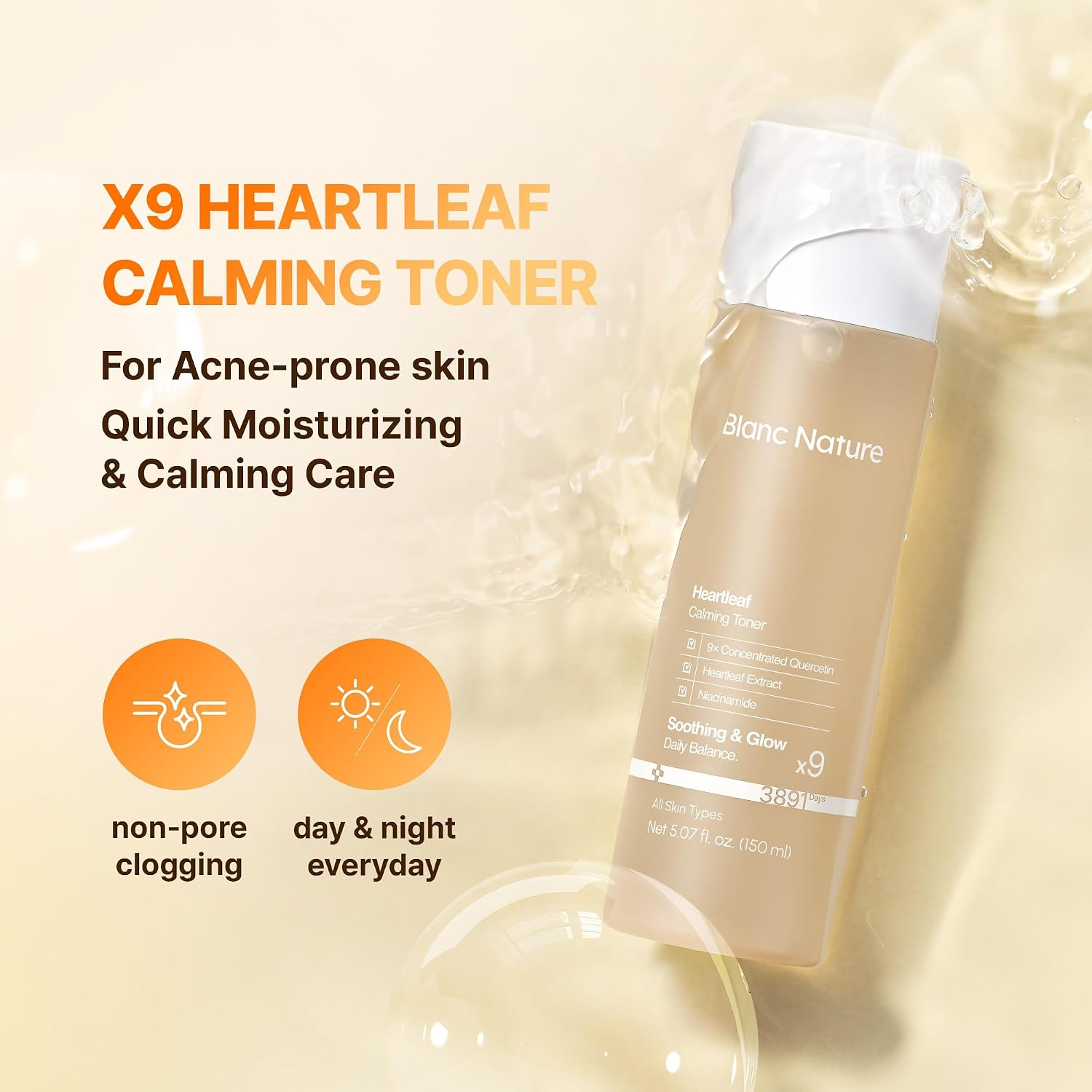 9X Heartleaf Calming Toner, 300ml
