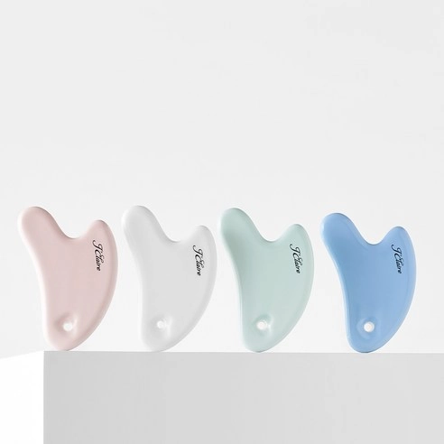 Ceramic Heart Gua Sha, Baby Blue, 1ea - Image 4
