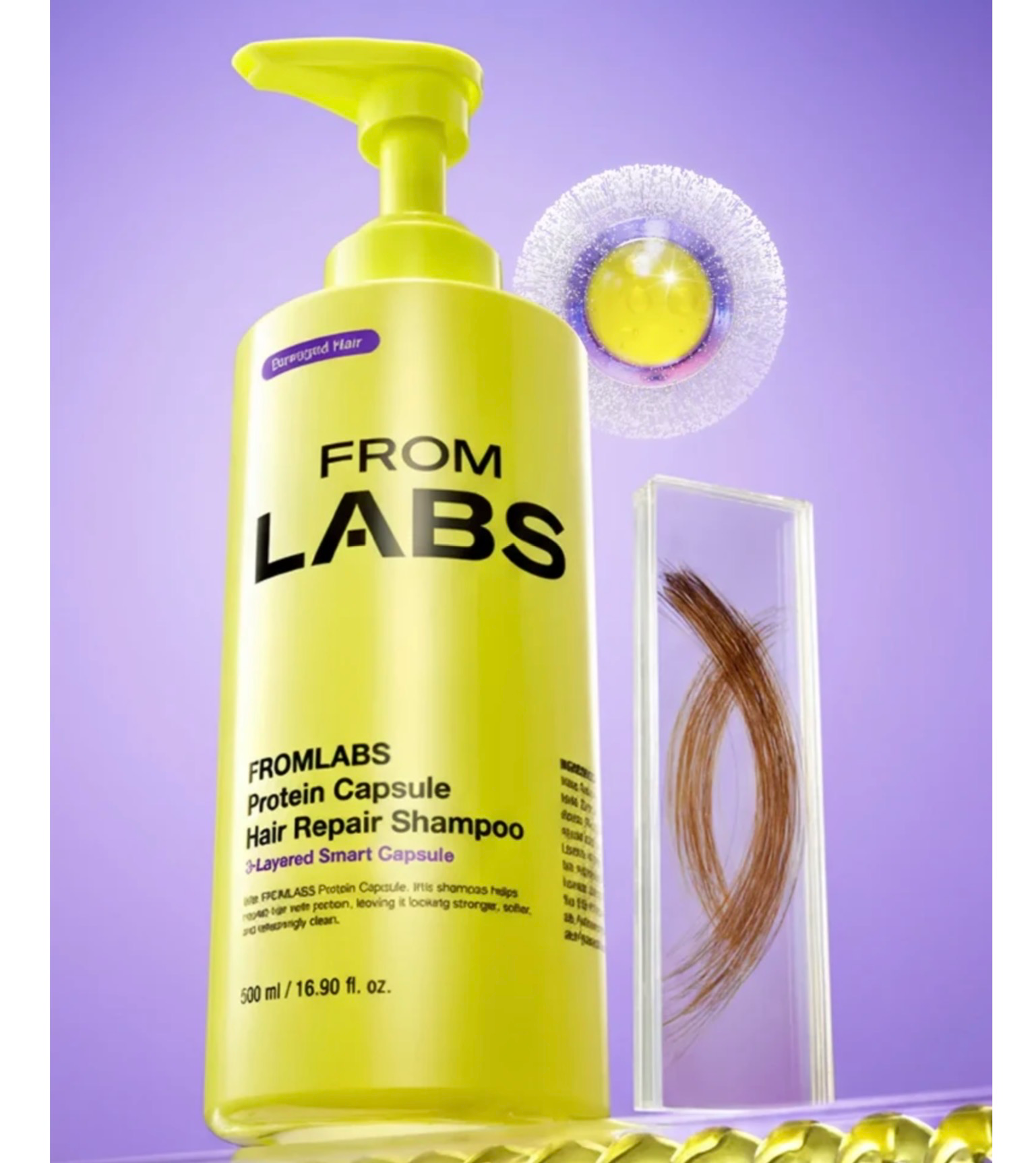 FROMLABS Protein Capsule Hair Repair Shampoo, 500ml, 1pack - Image 2