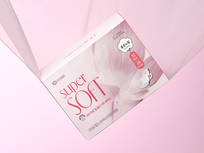 Super Soft Sanitary Pads, 18ea, 1pack - Image 2