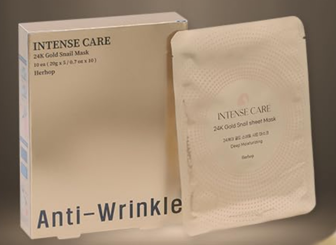 Intense Care 24K Gold Snail Sheet Mask, 10ea, 1pack - Image 2