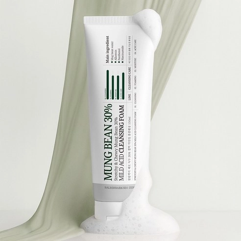 Zero Mung Bean 30% Chewy Mild Acid Cleansing Foam, 150ml, 1pack - Image 5