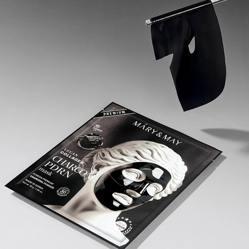 Vegan Collagen Charcoal PDRN Mask, 30g*4ea, 1pack - Image 3