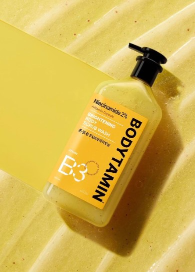 Bodytamin Niacinamide B3 2% Vitamin Capsule Brightening Body Scrub Wash, 500ml, 1pack - Image 2