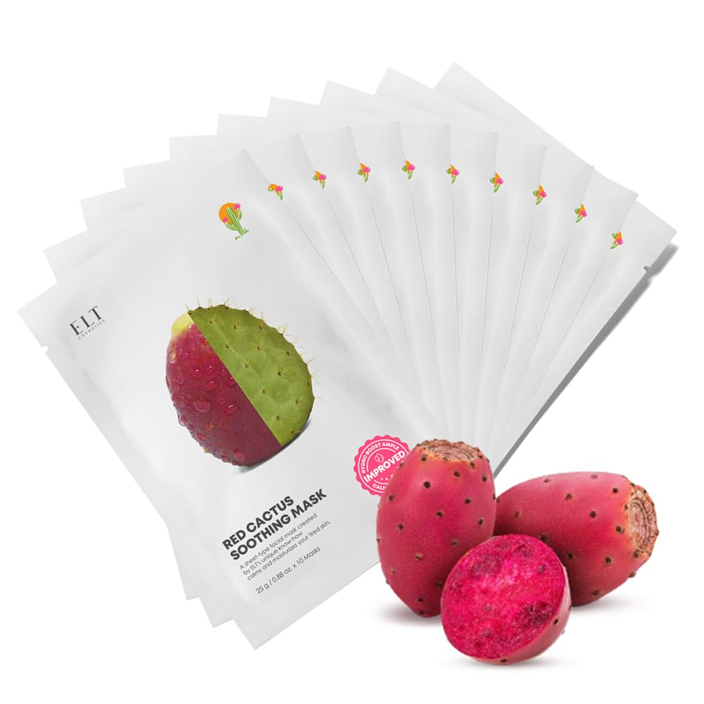 Red Cactus Soothing Mask, 10ea, 1pack - Image 2