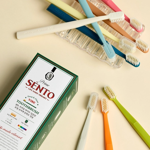 Prime Vibe Deep Clean Dual Ultra-Fine Elastic Bristle Toothbrush, 20ea, 1pack - Image 2