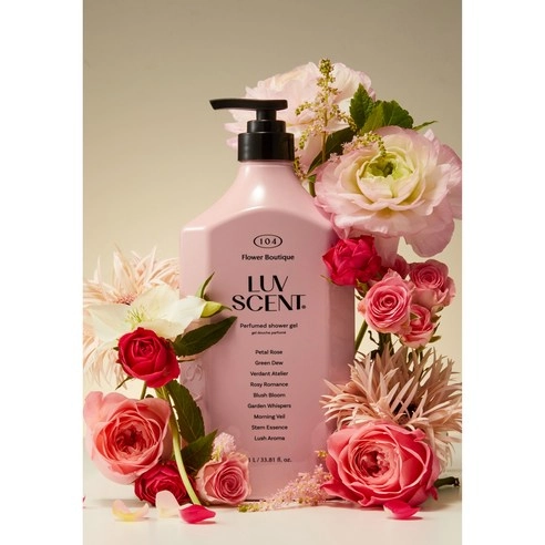 Glow Perfume Body Wash [Flower Boutique Petal Rose Scent], 1L, 1pack - Image 3