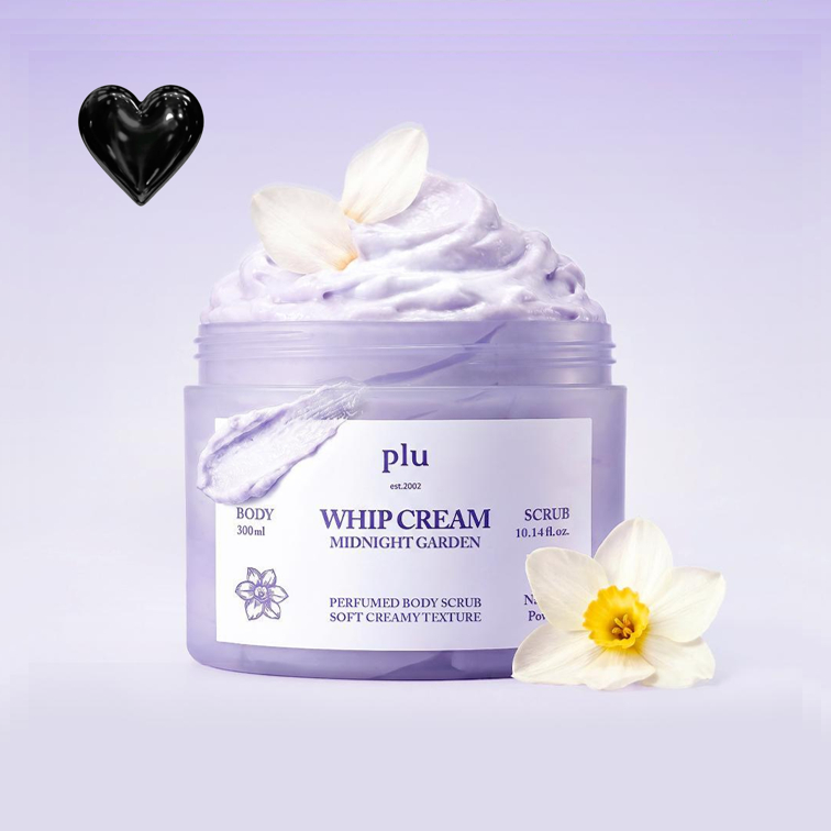 Perfumed Whip Cream Body Scrub [Midnight Garden], 300ml, 1pack - Image 2