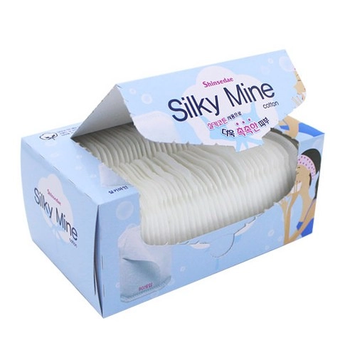 Silky Mine Cotton Pads, 80ea, 1pack - Image 2