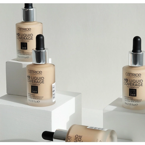 HD Liquid Coverage Foundation, 30ml, 010 Light Beige, 1pack - Image 2