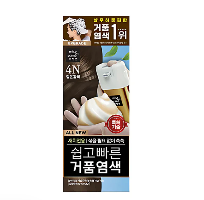 Easy & Speedy Foam Hair Color, 80g, 4N Dark Brown, 1pack - Image 2