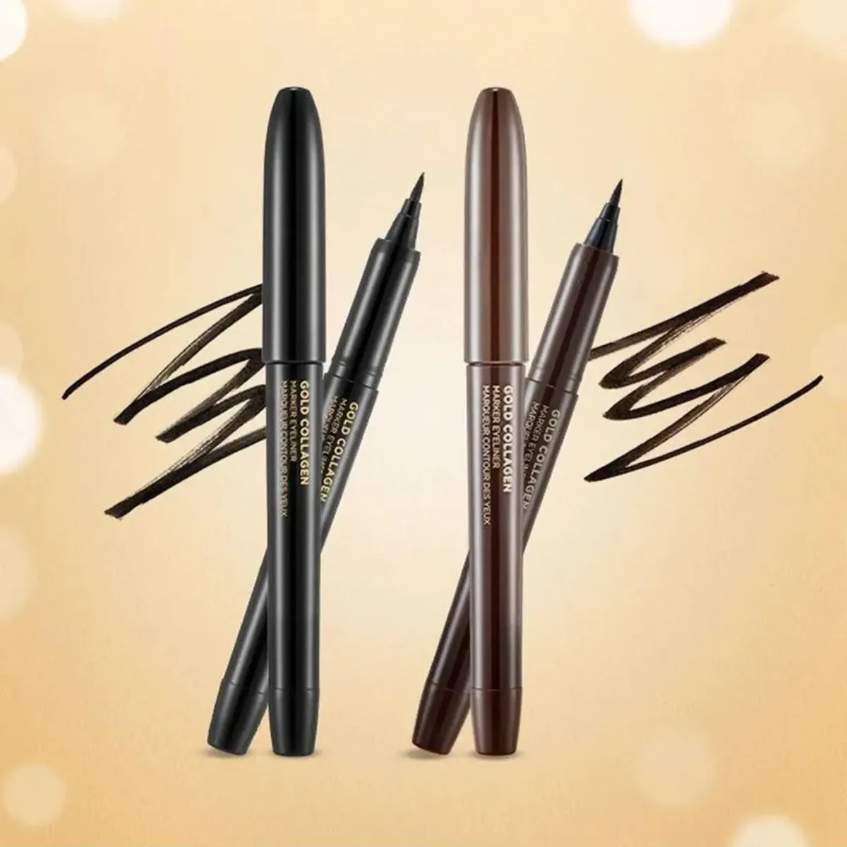 GOLD COLLAGEN Marker Eyeliner, 1ml, 02 Brown, 1pack - Image 2